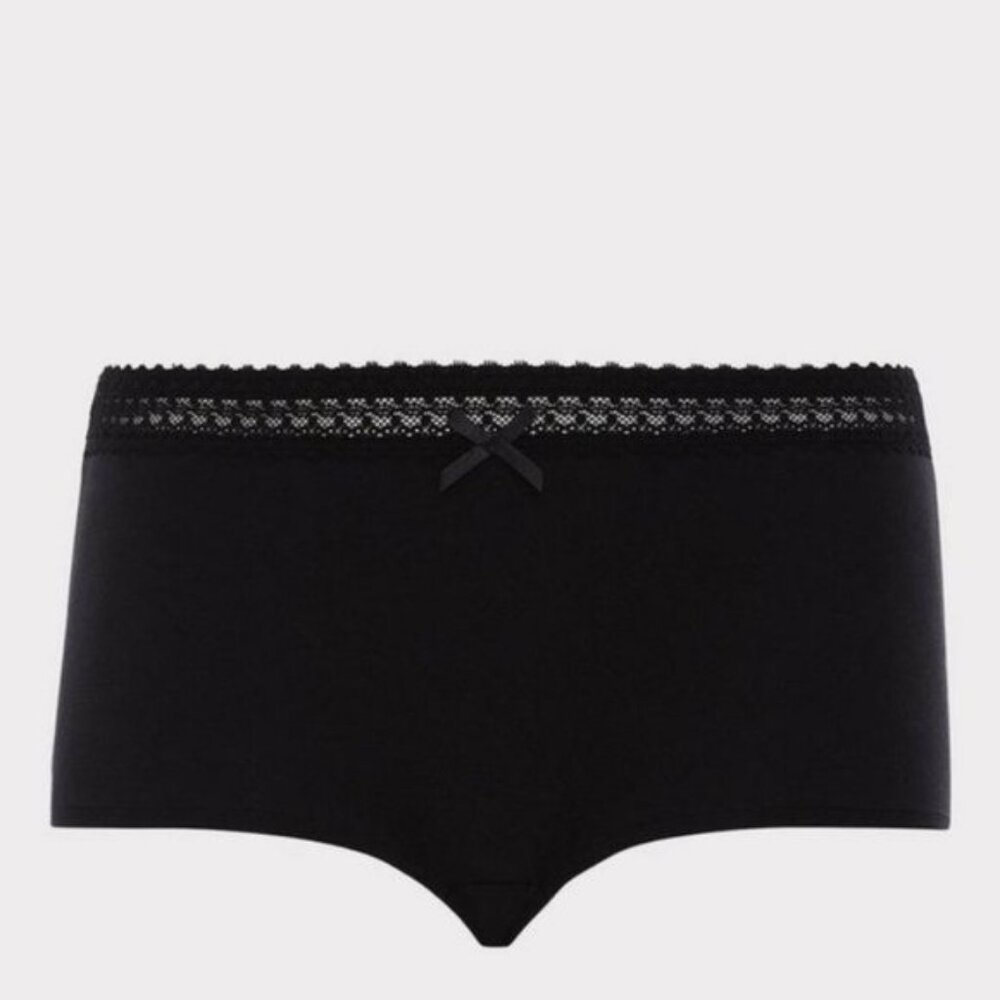 NWT TORRID COTTON MID-RISE BOYSHORT LACE TRIM PANTY PLUS SIZE 4